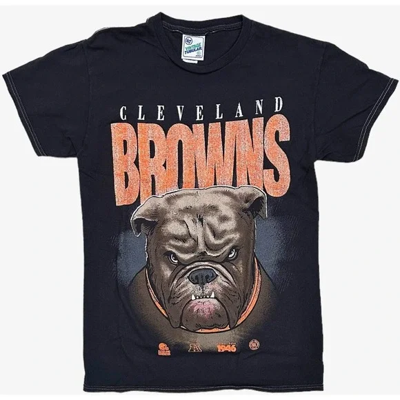 Cleveland Browns by 47 Brand Men's Vintage Tubular Distressed Print Tee  T-Shirt